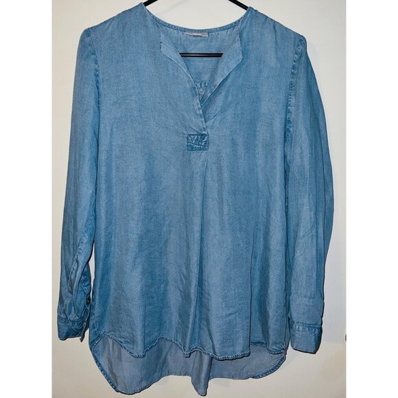 J.Jill Denim Women's Chambray Tunic Top Size S - Picture 1 of 2